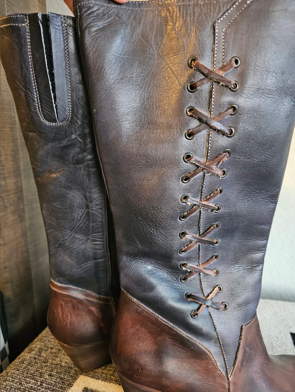 Roan By BED STU Women's Tall Leather Boots - Brown - Picture 9 of 10
